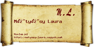 Mátyásy Laura névjegykártya